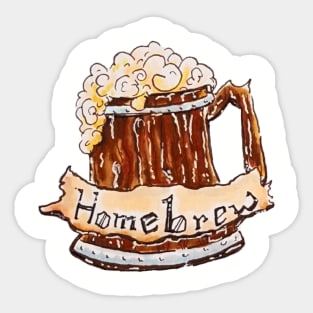 Homebrewed Tankard Sticker